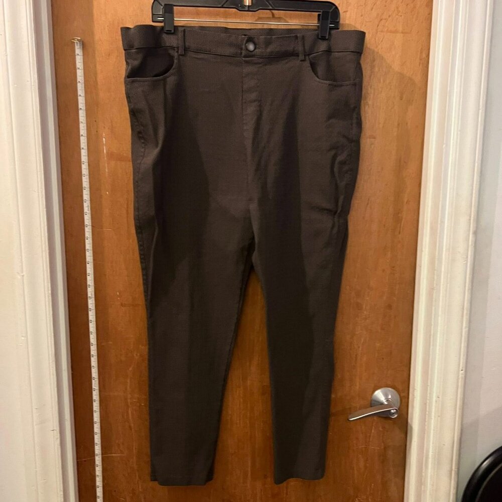 Size XXL - Mario Serrani - Brown Textured Slacks - W39"xL27"